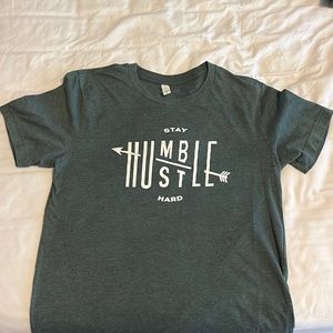 dark green, size medium t-shirt